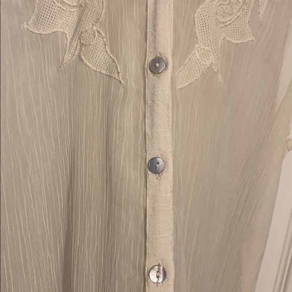 Lucky Brand sheer front sleeveless top - Picture 2 of 5